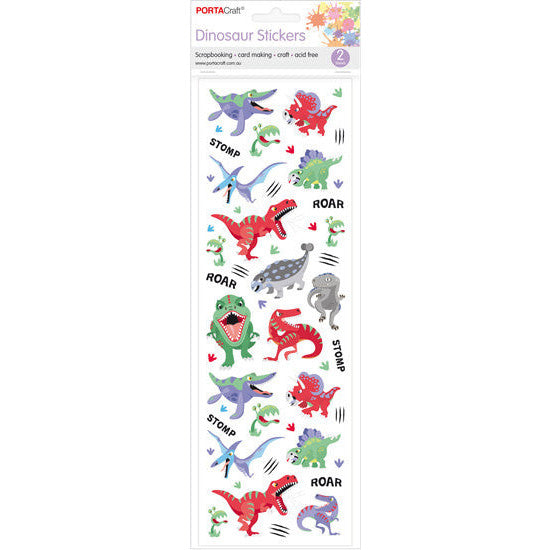 Porta Craft Dinosaur World Stickers - 2 Sheets