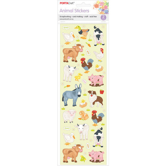 Porta Craft Farm Animal Stickers - 2 Sheets
