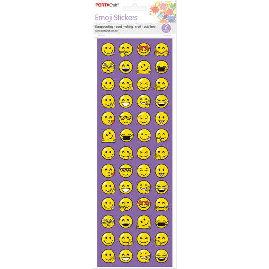 Porta Craft Emoji Faces Stickers - 2 Sheets