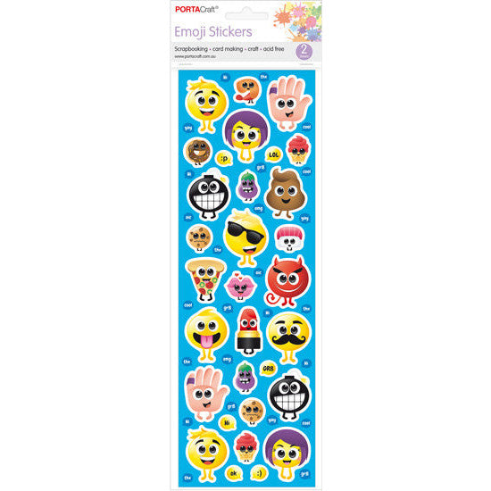 Porta Craft Emoji Expressions Stickers - 2 Sheets