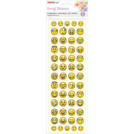Porta Craft Emoji Fun Stickers - 2 Sheets