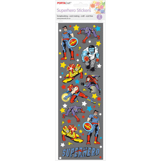 Porta Craft Superhero Adventure Sticker - 2 Sheets
