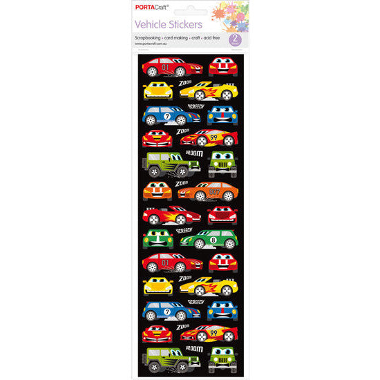 Porta Craft Cars and Trucks Sticker - 2 Sheets