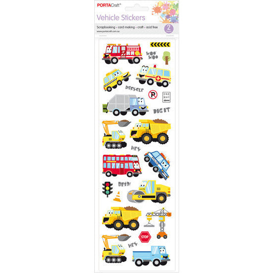 Porta Craft Vehicle Adventure Sticker - 2 Sheets
