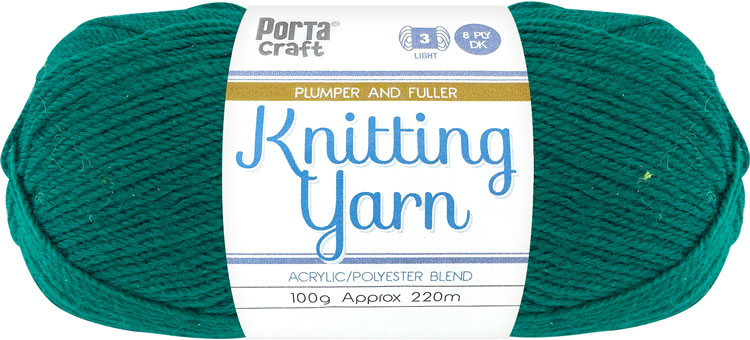 Knitting Yarn 100g 220m 8ply Solid Jungle