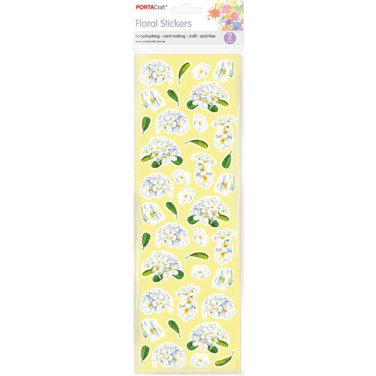 Porta Craft Frangipani Floral Stickers - 2 Sheets