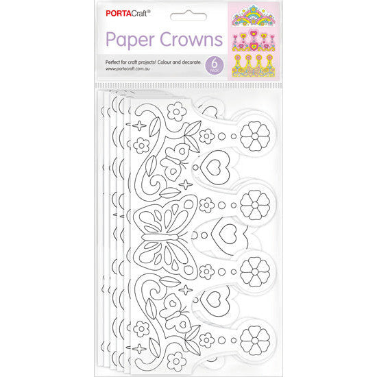 Cardstock Crowns Princess 6pk