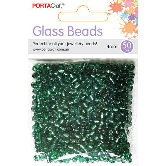 Glass Beads 3mm 50g - Forest