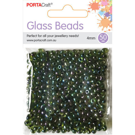 Glass Beads 4mm 50g - Pickle