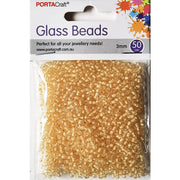 Glass Beads 3mm 50g - Cream