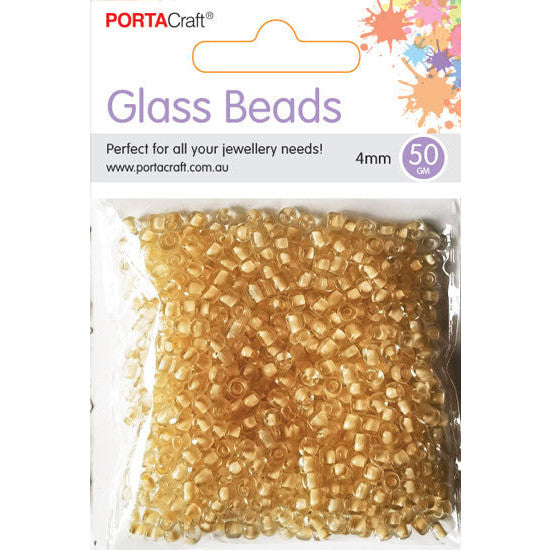 Glass Beads 3mm 50g - Cream