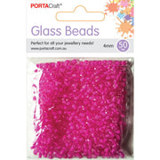 Glass Beads 4mm 50g - Rose Pink
