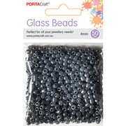 Pearl Glass Beads 4mm 50g - Stone
