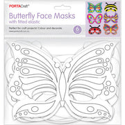 Cardstock Eye Masks Butterflies 15x21cm 6pk