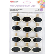 Porta Craft Pegs with Oval Chalkboards 42x35mm - 12pk