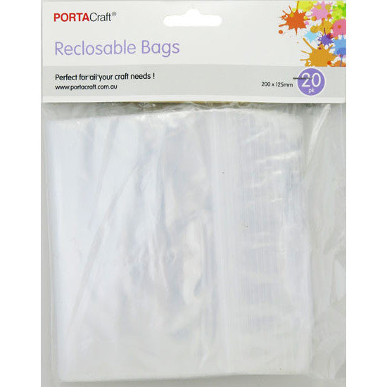 Large clear reclosable bags for card fronts fabric samples and craft kits