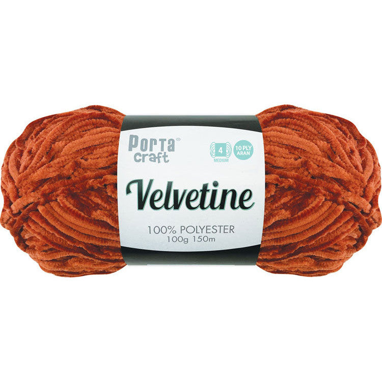 Velvetine Yarn 100g 150m Copper