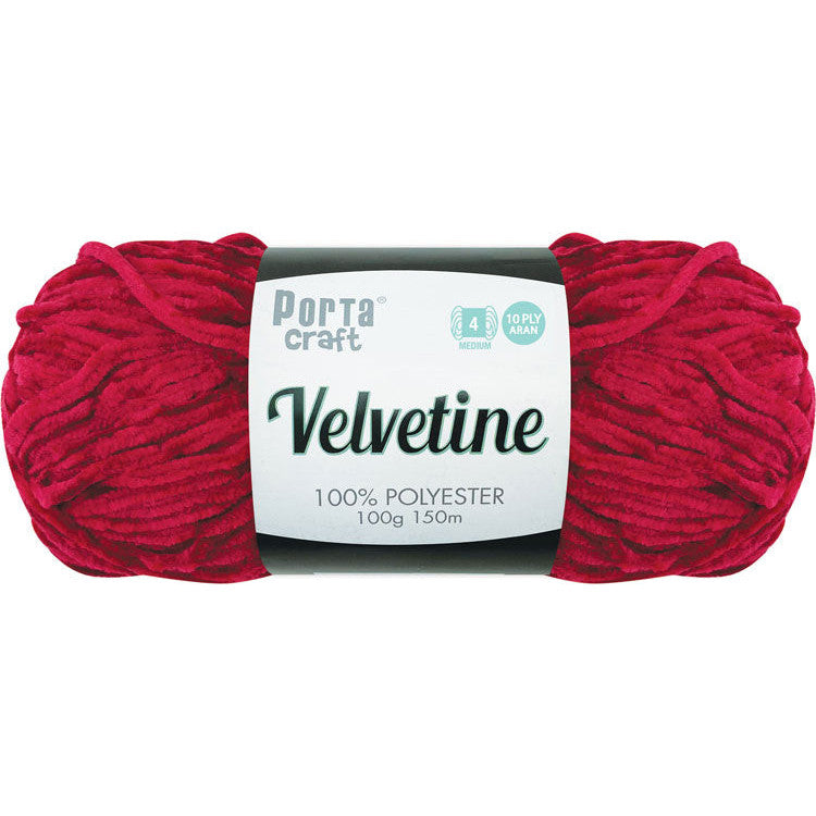 Velvetine Yarn 100g 150m Ruby