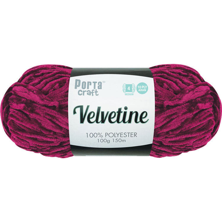 Velvetine Yarn 100g 150m Burgundy