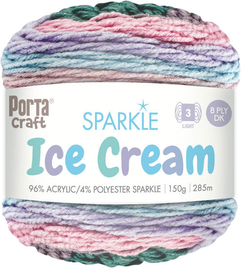 Ice Cream Sparkle Yarn 150g 285m Blossom