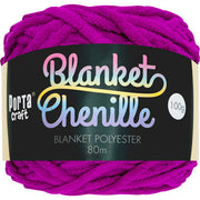 Porta Craft Chenille Blanket Yarn 100g 80m 12ply Mulberry