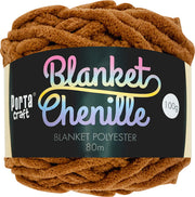 Chenille Blanket Yarn 100g 80m 12ply Solid Teddy Bear