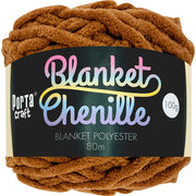 Chenille Blanket Yarn 100g 80m 12ply Solid Teddy Bear