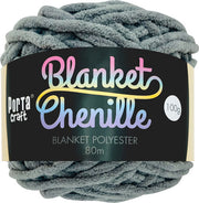 Porta Craft Chenille Blanket Yarn 100g 80m 12ply Dove Grey