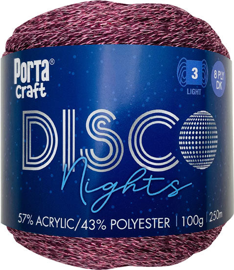 Disco Nights Sparkle Yarn 100g 250m Tanzanite