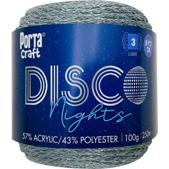 Disco Nights Sparkle Yarn 100g 250m Chromite