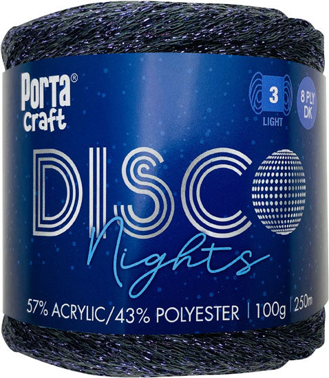 Disco Nights Sparkle Yarn 100g 250m Larvite