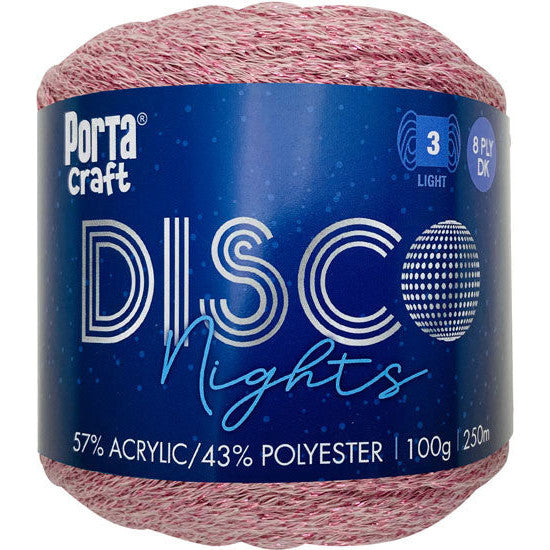 Disco Nights Sparkle Yarn 100g 250m Kunzite