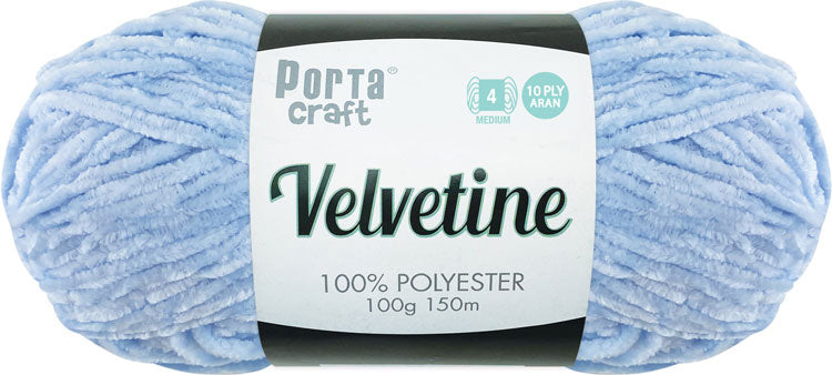 Velvetine Yarn 100g 150m Bright Blue