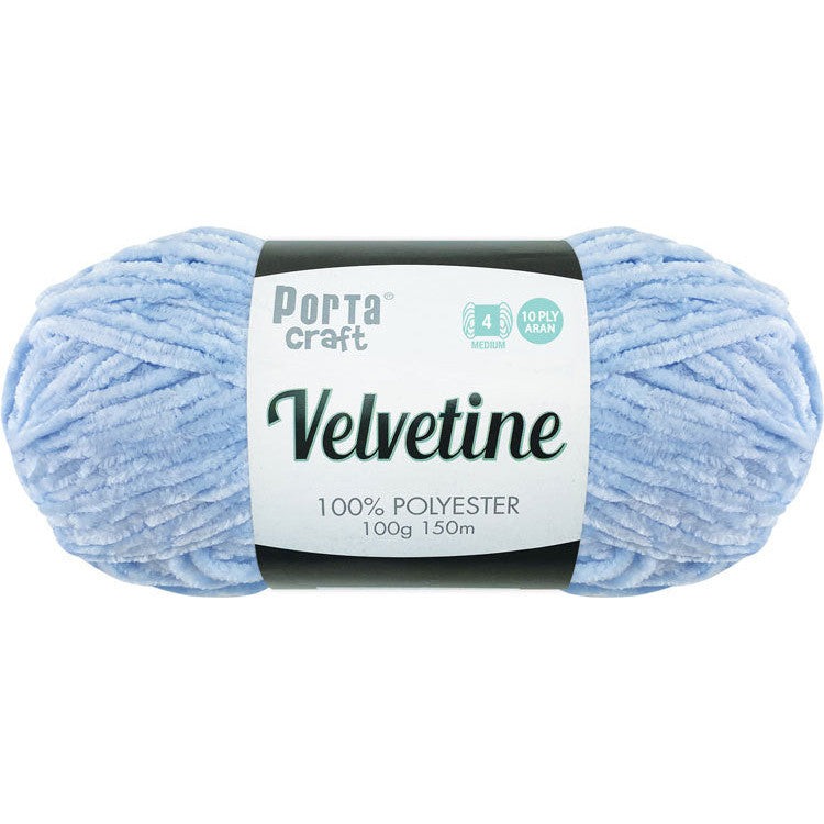 Velvetine Yarn 100g 150m Bright Blue