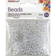 Porta Craft Clear Iridescent Round Beads 6mm