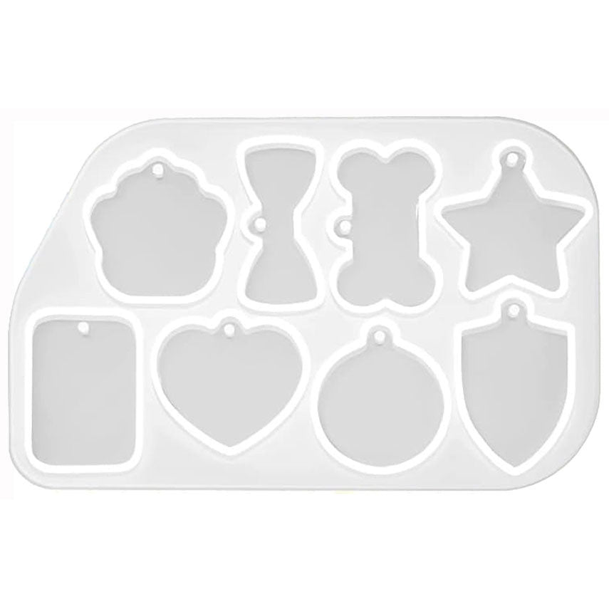 Resin Silicon Mould Keyring Tag 132x86mm
