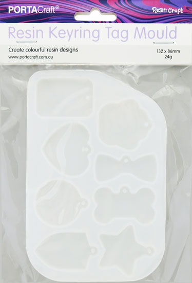 Resin Silicon Mould Keyring Tag 132x86mm