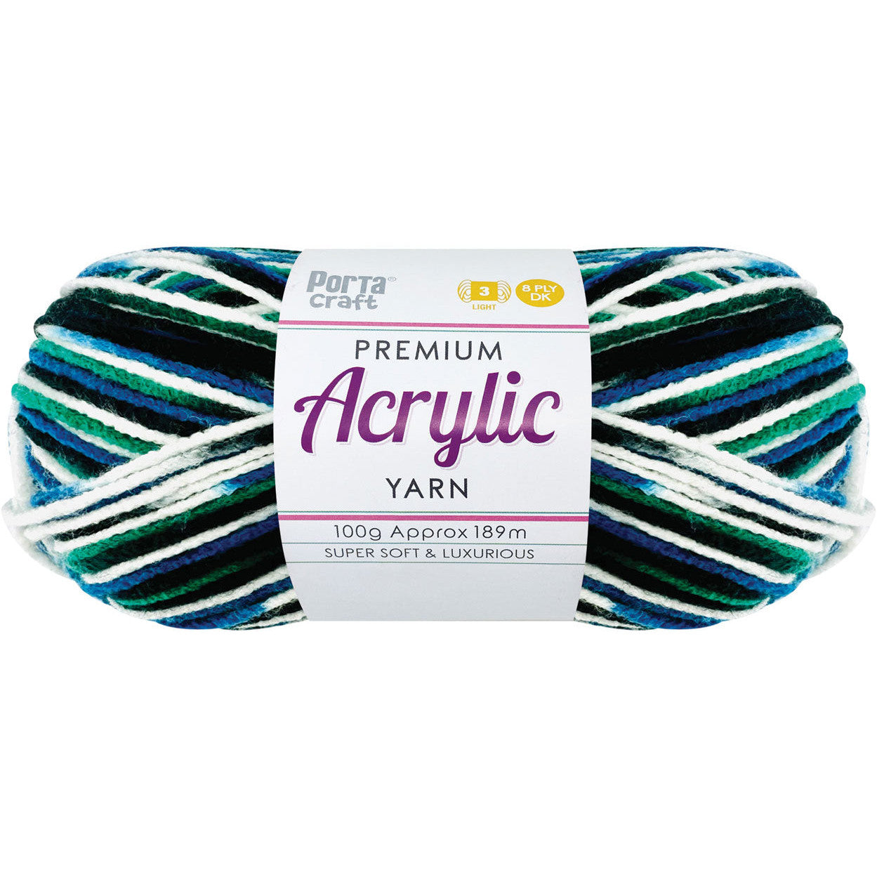 Acrylic Yarn 100g 189m 8ply Multi Torres Strait Island