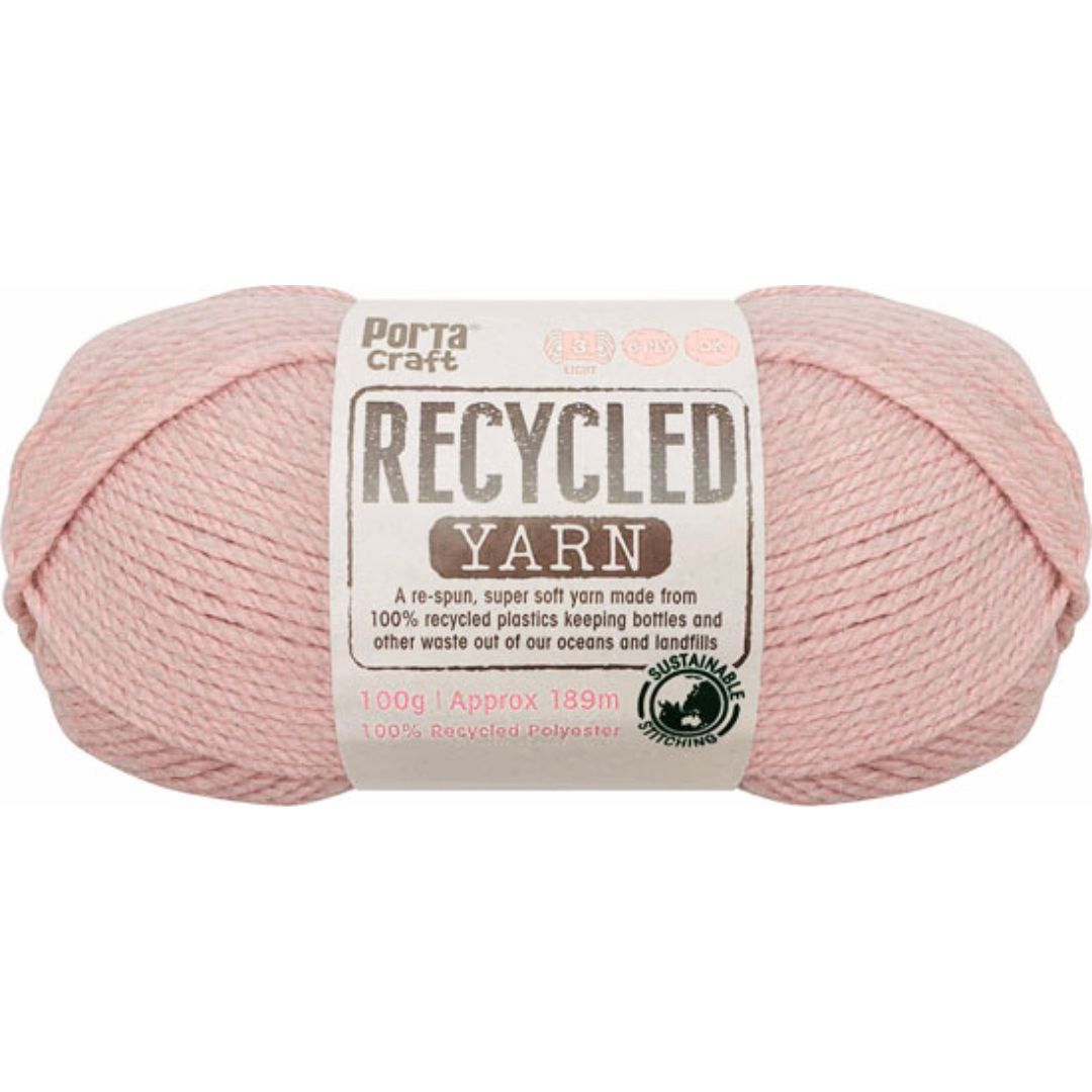 Recycled Yarn 100g 189m 8ply Dusty Pink