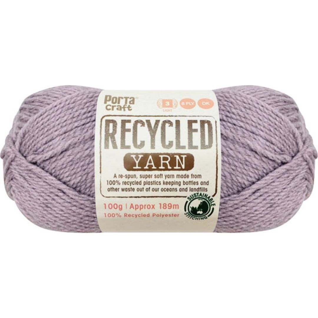 Recycled Yarn 100g 189m 8ply Lavender Melange