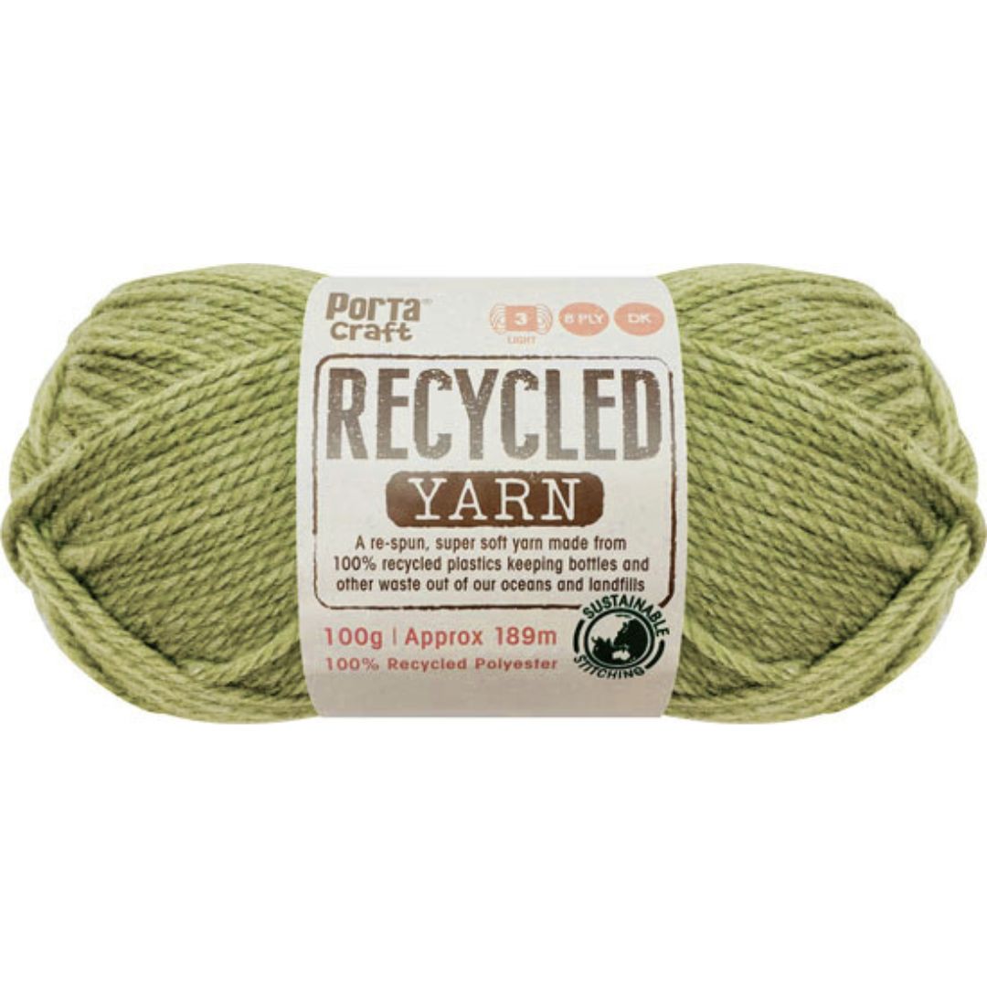 Recycled Yarn 100g 189m 8ply Matcha Melange
