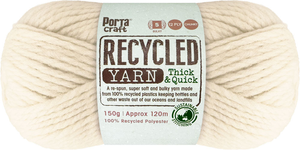 Recycled Yarn 150g 120m 12ply Whipped Cream