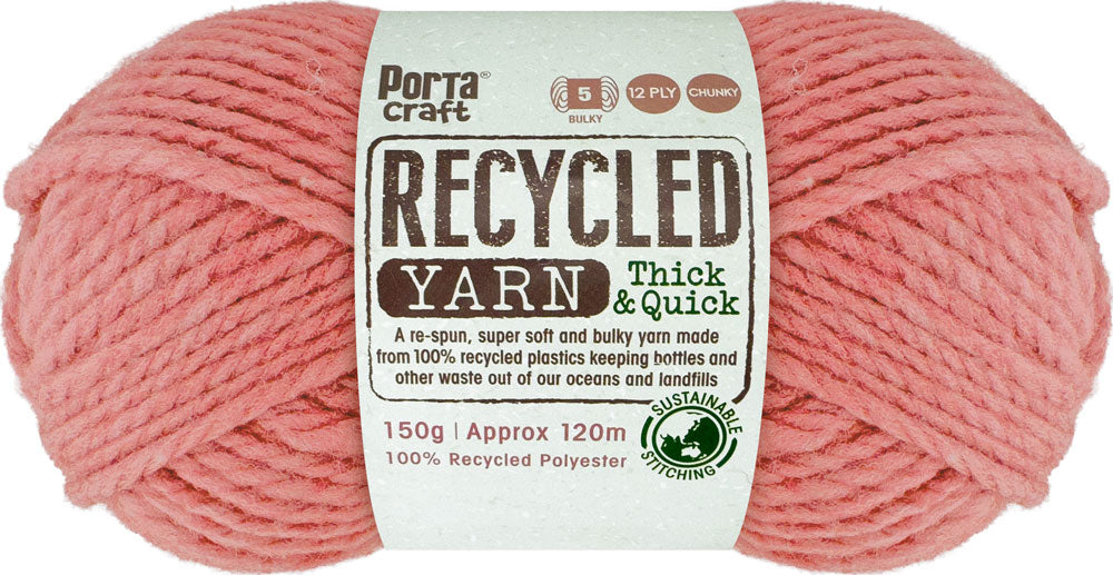 Recycled Yarn 150g 120m 12ply Pink Lake