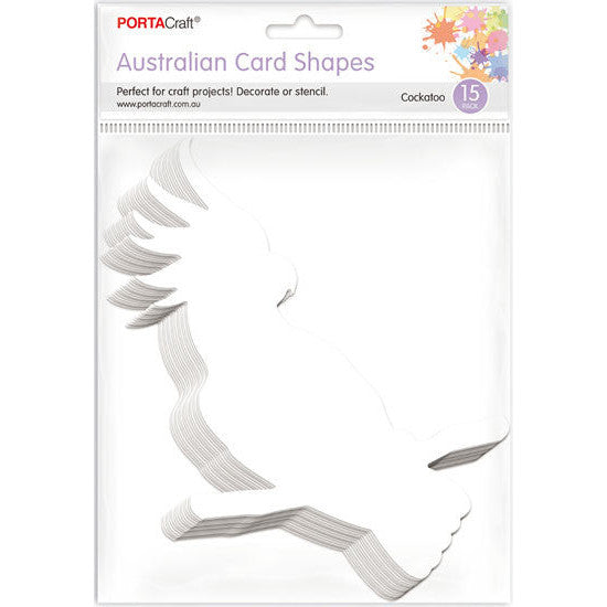 Aussie Cardstock Cockatoos 15pk