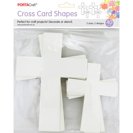 Cardstock Crosses in 2 Sizes 40pk