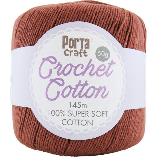 Crochet Cotton 50g 145m 3ply Russet