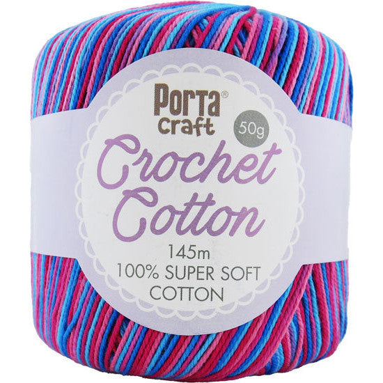 Crochet Cotton 50g 145m 3ply Multi Enchantment