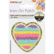 Iron-on Patch Heart Rainbow