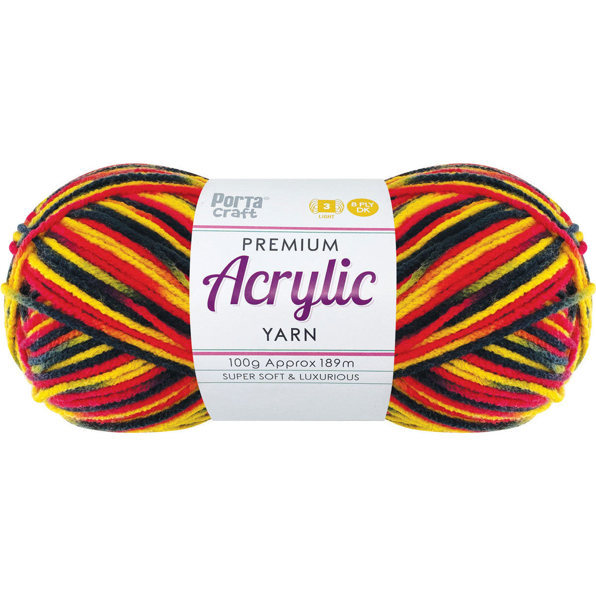 Acrylic Yarn 100g 189m 8ply Indigenous