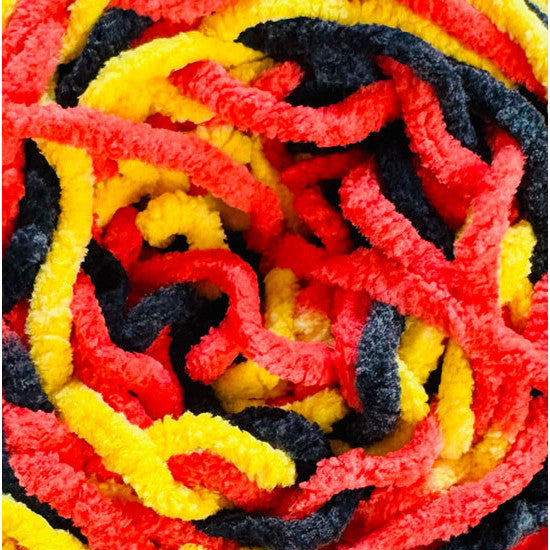Chenille Blanket Yarn 100g 80m 12ply Multi Indigenous Mix